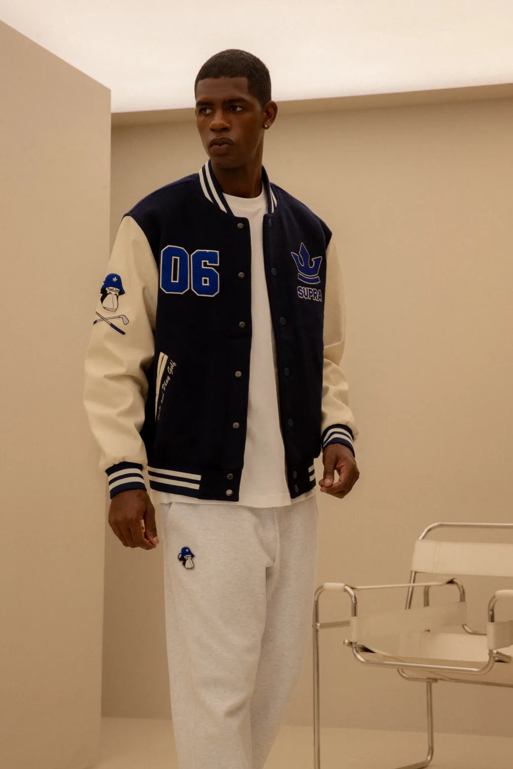 BAYC WOOL OVER FIT VARSITY JACKET