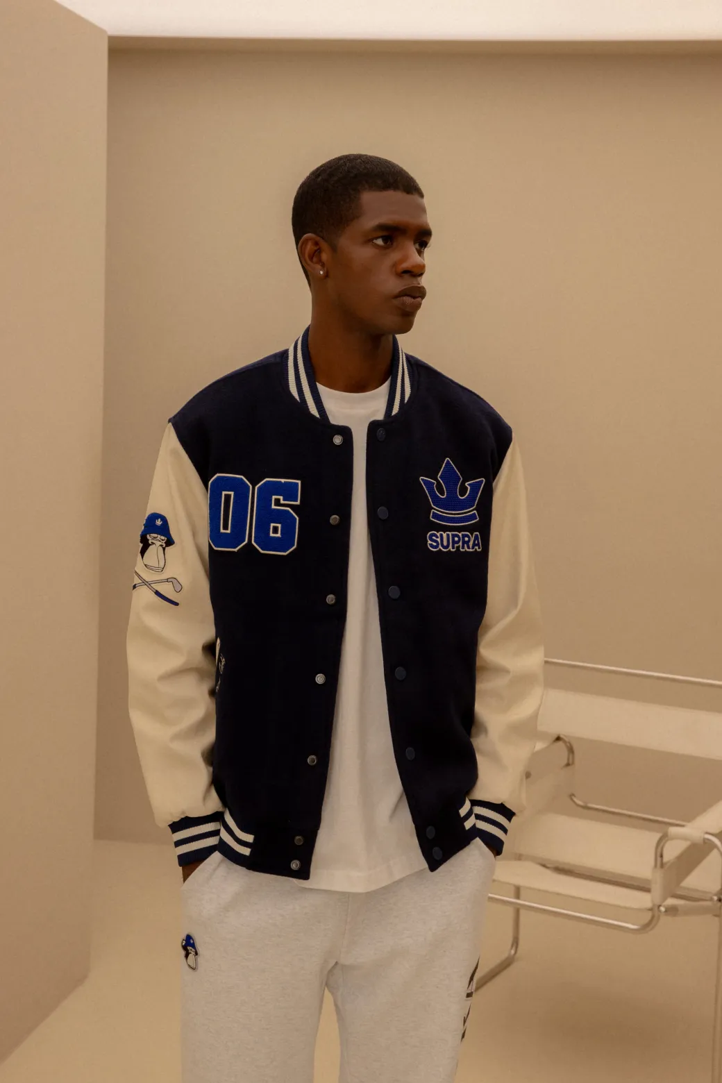 BAYC WOOL OVER FIT VARSITY JACKET