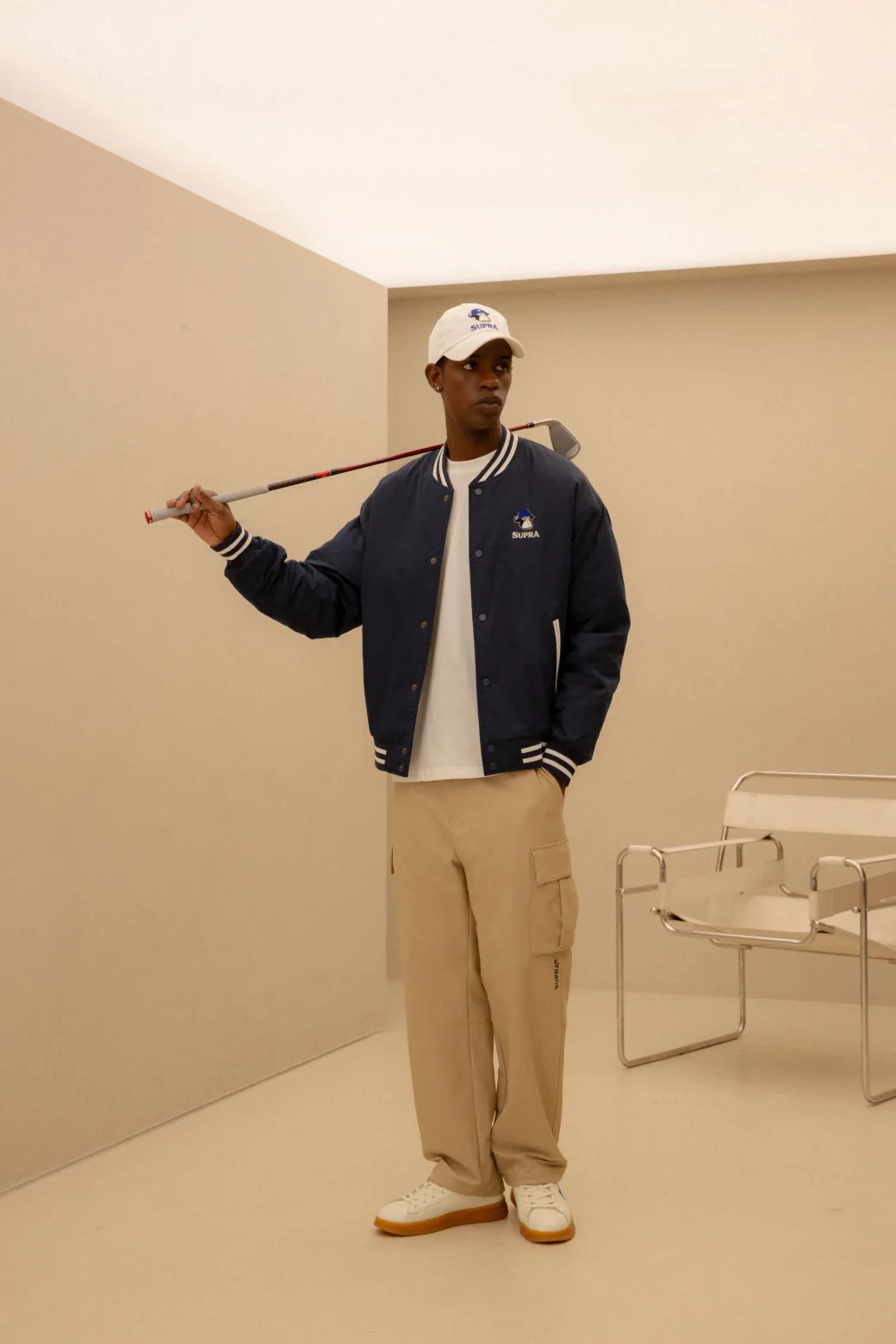 BAYC WOVEN OVER FIT VARSITY JACKET