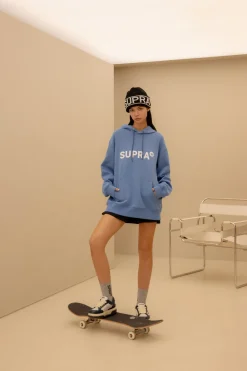 ESSENTIAL BASIC LOGO OVER FIT HOODIE