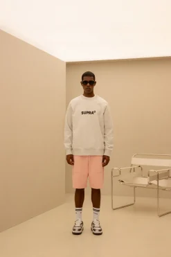 ESSENTIAL BASIC SMALL LOGO RAGLAN OVER FIT SWEATSHIRT