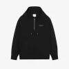 ESSENTIAL BASIC SMALL LOGO OVER FIT HALF ZIP HOODIE