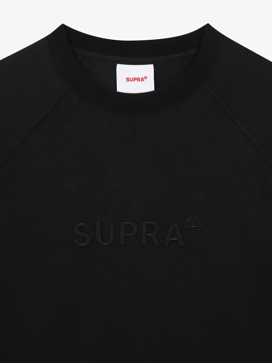ESSENTIAL BASIC SMALL LOGO RAGLAN OVER FIT SWEATSHIRT