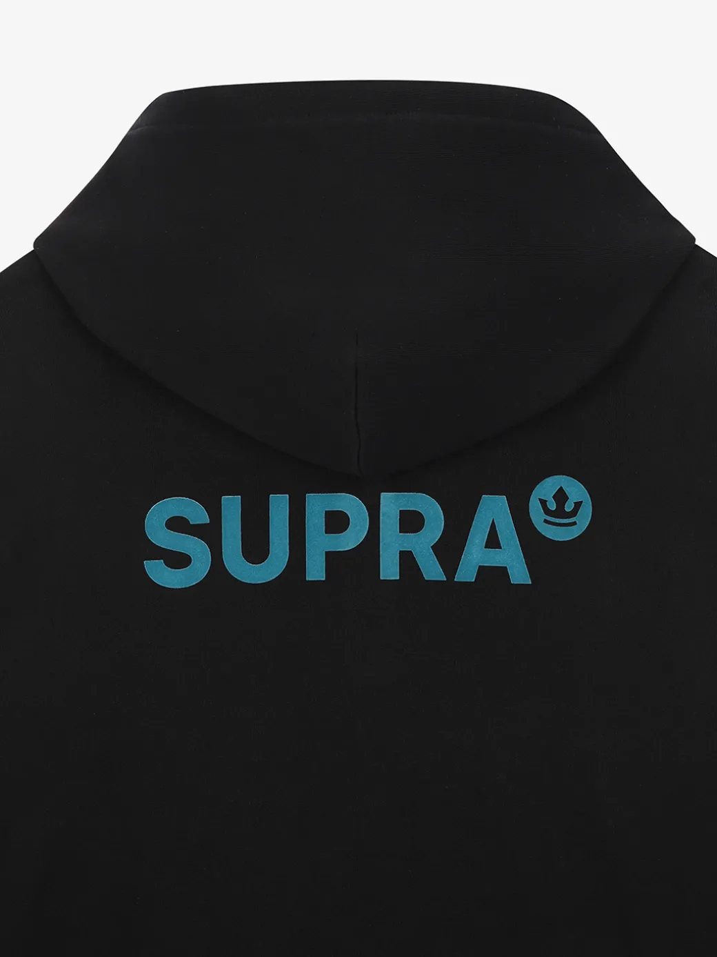 ESSENTIAL BASIC SMALL LOGO OVER FIT HALF ZIP HOODIE