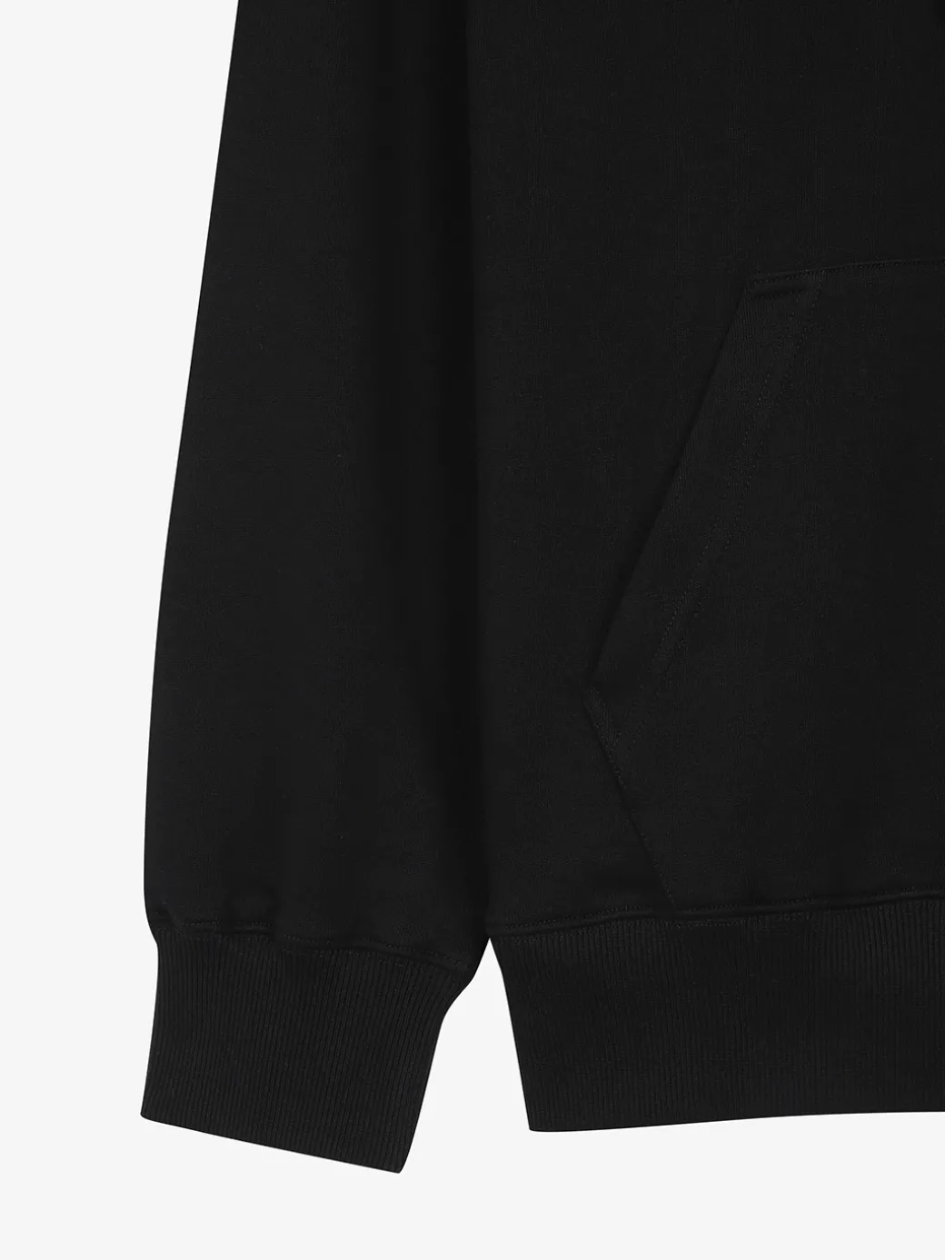 ESSENTIAL BASIC SMALL LOGO OVER FIT HALF ZIP HOODIE