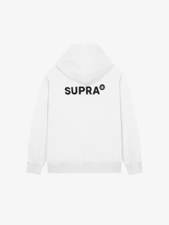 ESSENTIAL BASIC SMALL LOGO OVER FIT HALF ZIP HOODIE