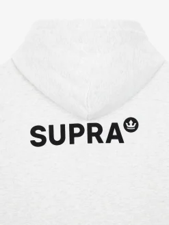 ESSENTIAL BASIC SMALL LOGO OVER FIT HALF ZIP HOODIE
