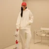 ESSENTIAL TOP APPLIQUE LOGO OVER FIT HOODIE