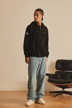 OUTDOOR OVER FIT HOOD ZIP-UP