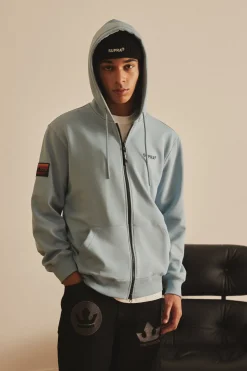 OUTDOOR OVER FIT HOOD ZIP-UP