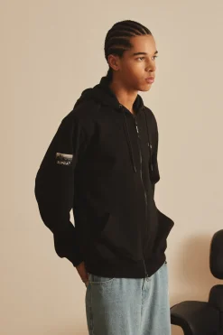 OUTDOOR OVER FIT HOOD ZIP-UP