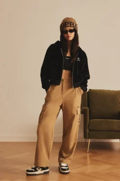 OUTDOOR WOMENS WOVEN CARGO WIDE PANTS