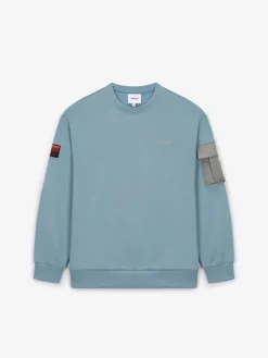 OUTDOOR WOVEN PATCH OVER FIT SWEATSHIRT