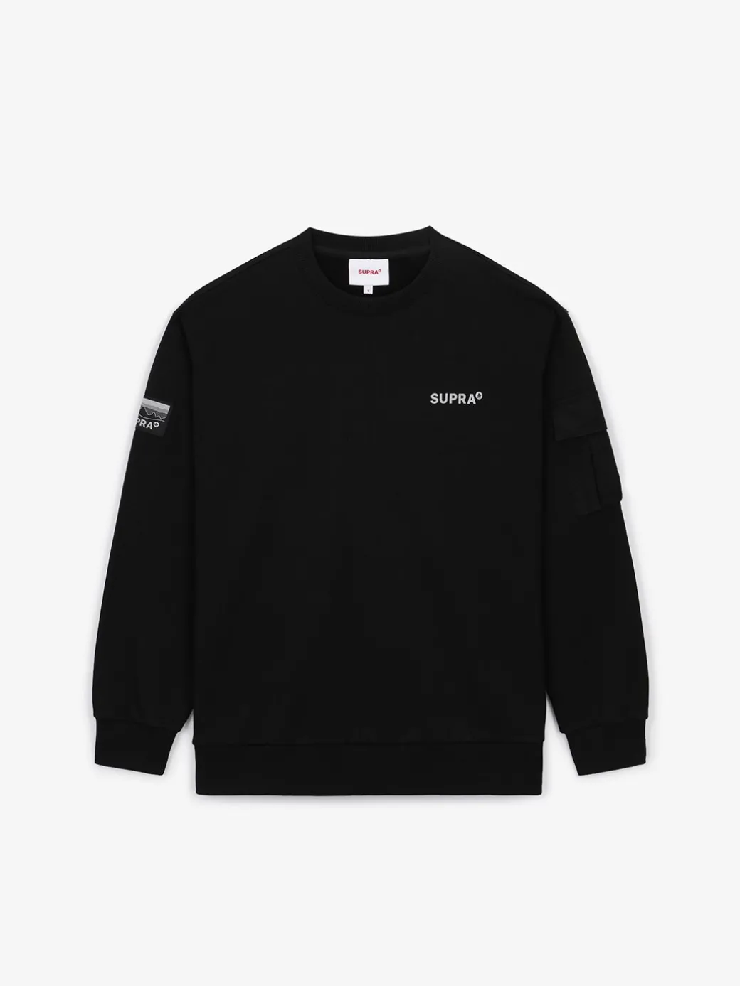 OUTDOOR WOVEN PATCH OVER FIT SWEATSHIRT