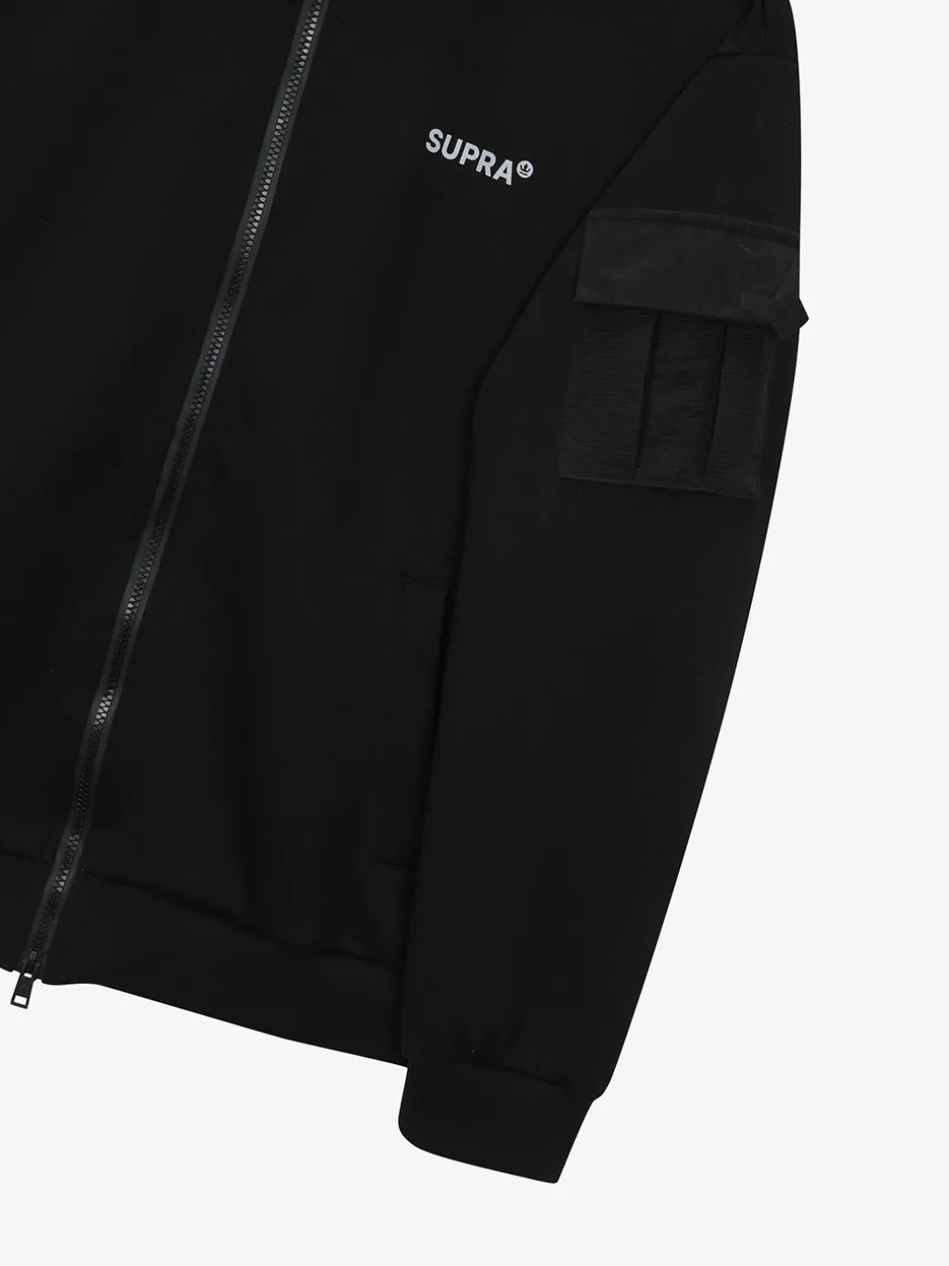 OUTDOOR WOVEN PATCH OVER FIT HOOD ZIP-UP