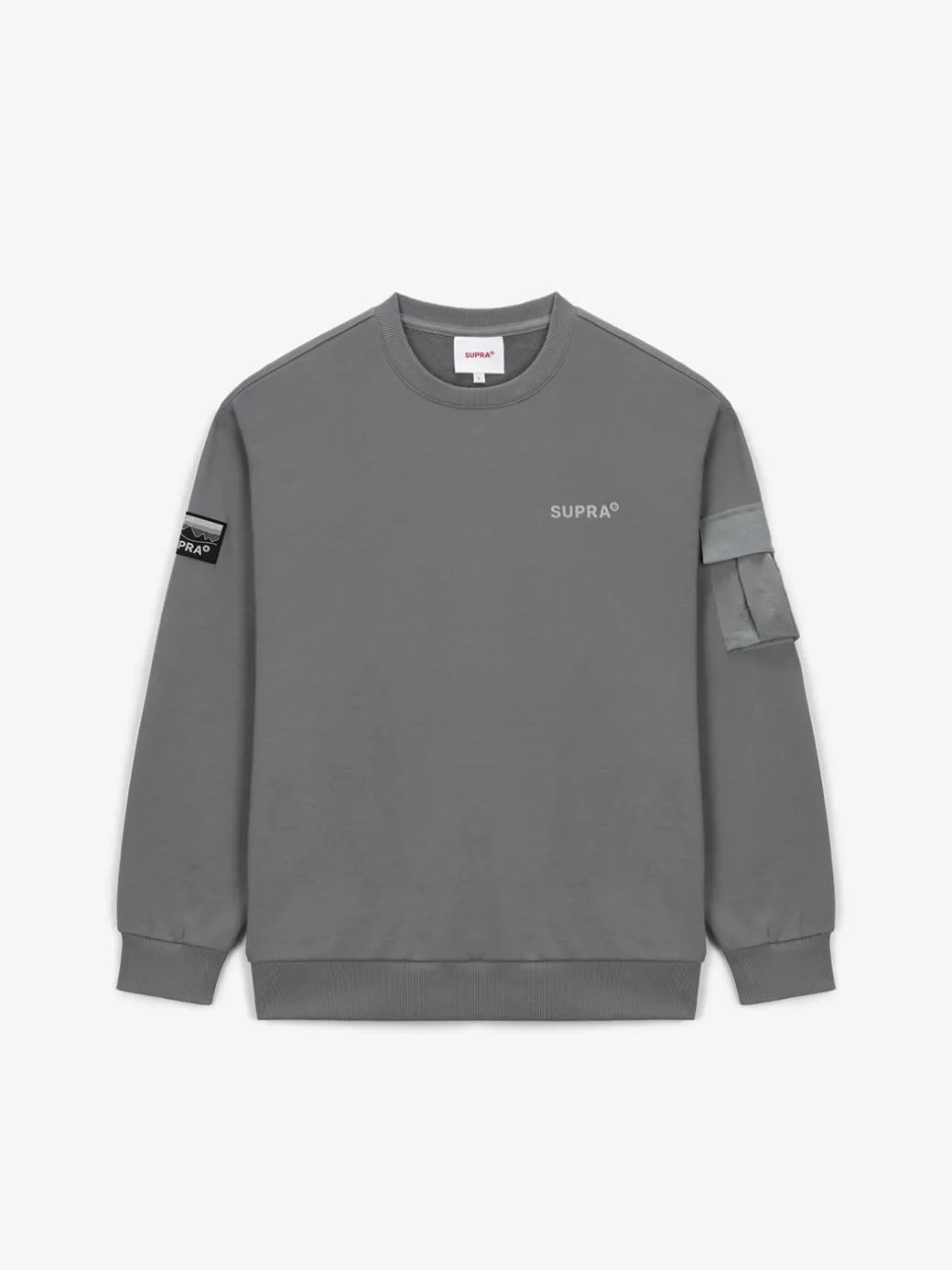OUTDOOR WOVEN PATCH OVER FIT SWEATSHIRT