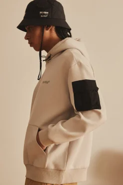 OUTDOOR WOVEN PATCH OVER FIT HOODIE