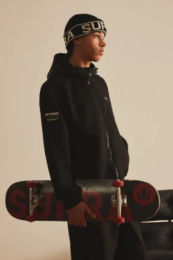 OUTDOOR WOVEN PATCH OVER FIT HOOD ZIP-UP