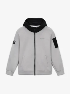 OUTDOOR WOVEN PATCH OVER FIT HOOD ZIP-UP