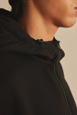 OUTDOOR WOVEN PATCH OVER FIT HOOD ZIP-UP
