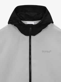 OUTDOOR WOVEN PATCH OVER FIT HOOD ZIP-UP