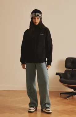 OUTDOOR WOVEN PATCH OVER FIT HOOD ZIP-UP