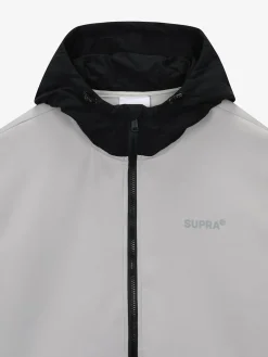 OUTDOOR WOVEN PATCH OVER FIT HOOD ZIP-UP