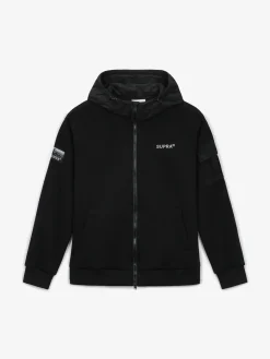 OUTDOOR WOVEN PATCH OVER FIT HOOD ZIP-UP