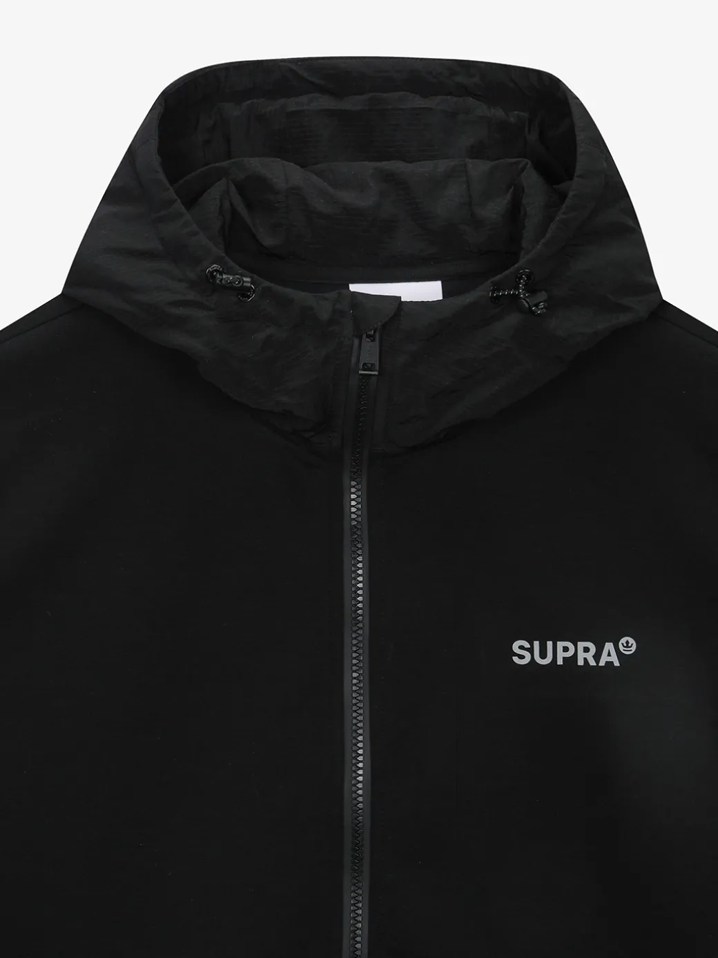 OUTDOOR WOVEN PATCH OVER FIT HOOD ZIP-UP