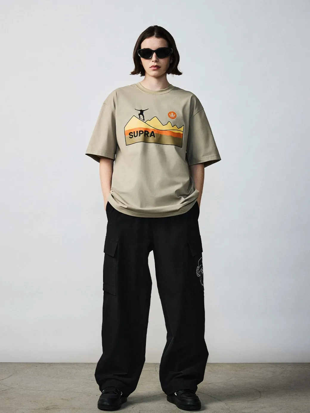 Pocket BAYC Graphic Semi-wide Woven Pants