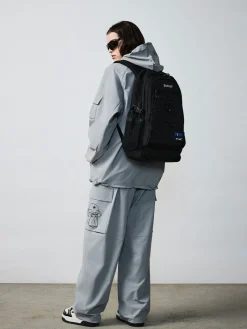 Pocket BAYC Graphic Semi-wide Woven Pants