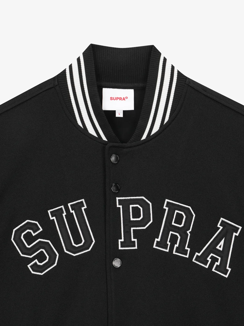 VARSITY ARCH LOGO JERSEY VARSITY JACKET