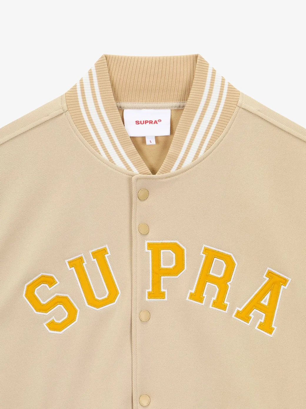 VARSITY ARCH LOGO JERSEY VARSITY JACKET