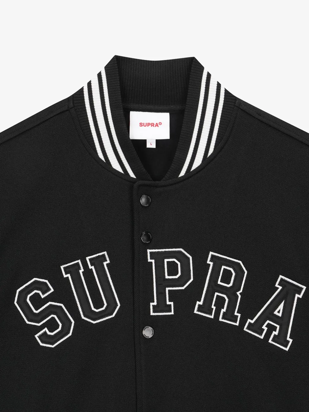 VARSITY ARCH LOGO JERSEY VARSITY JACKET