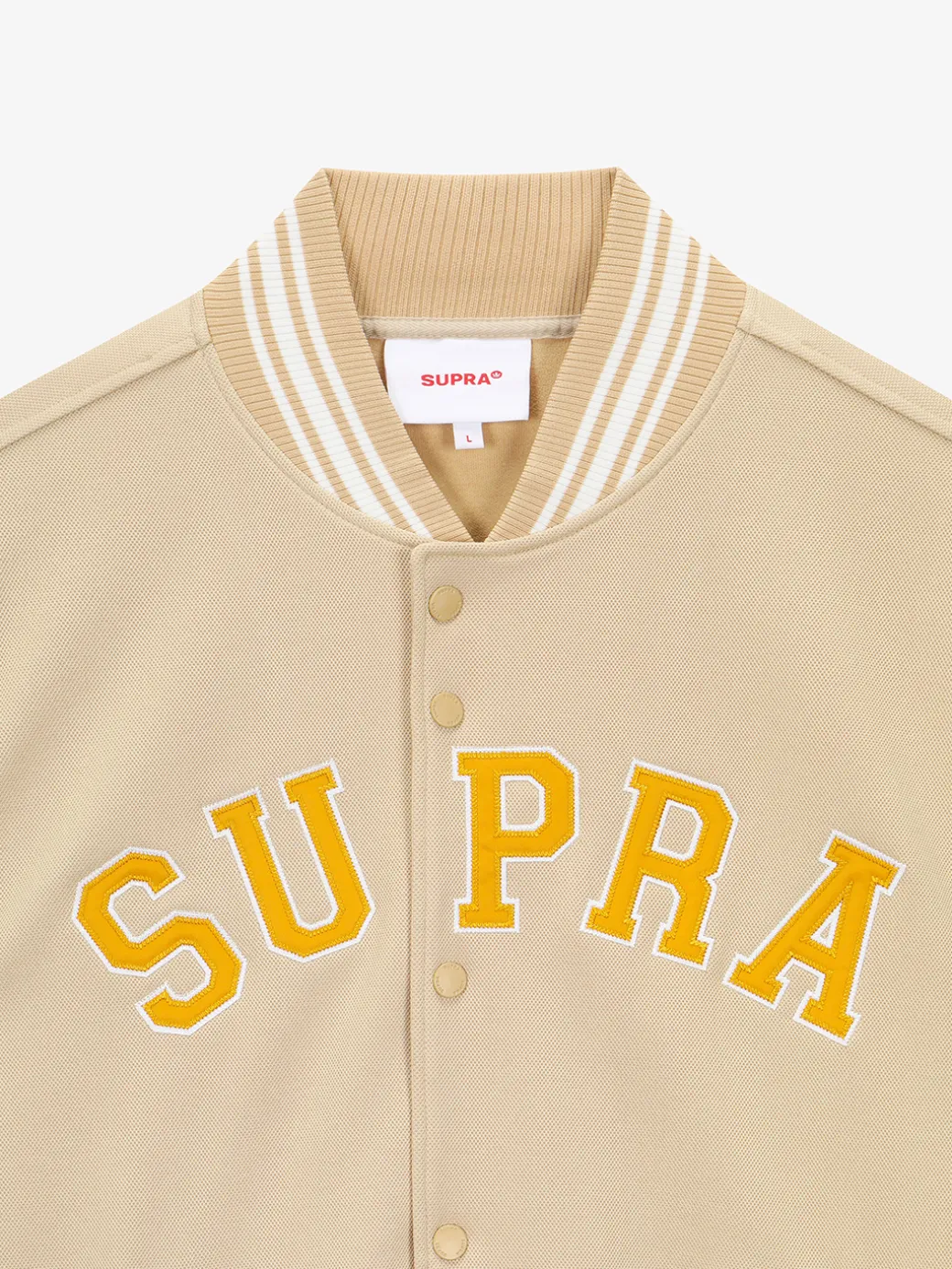 VARSITY ARCH LOGO JERSEY VARSITY JACKET