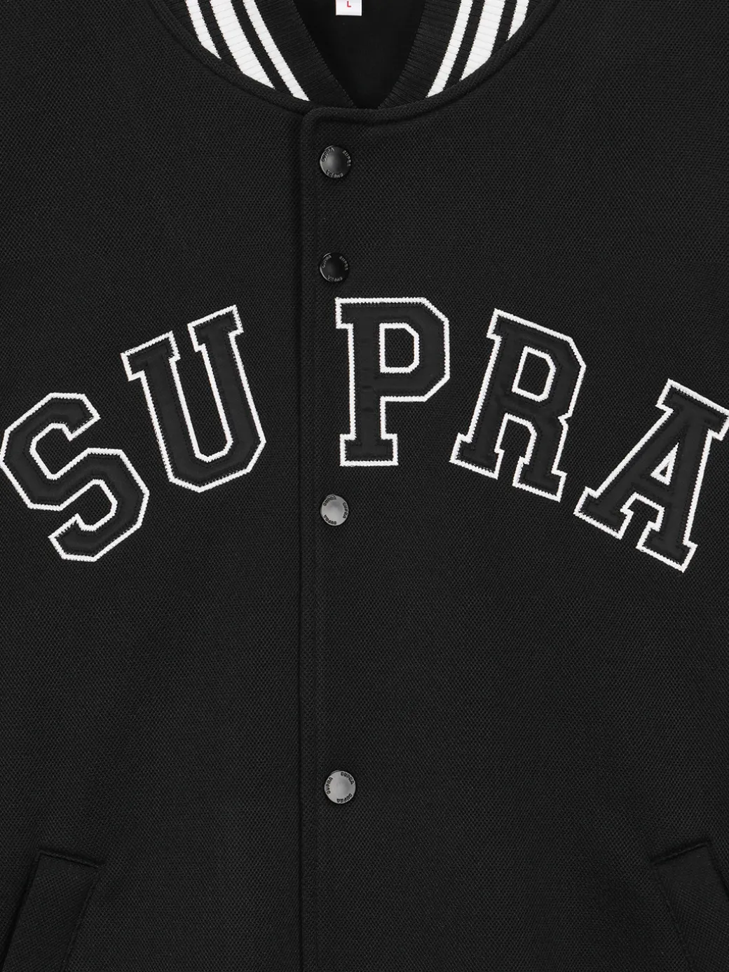 VARSITY ARCH LOGO JERSEY VARSITY JACKET