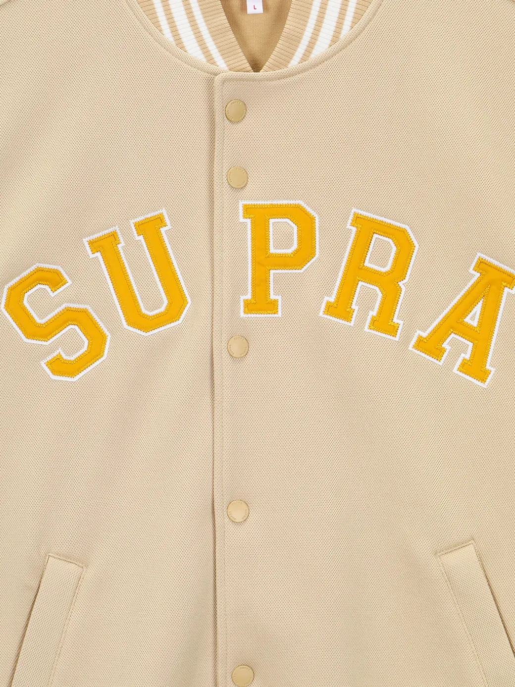 VARSITY ARCH LOGO JERSEY VARSITY JACKET