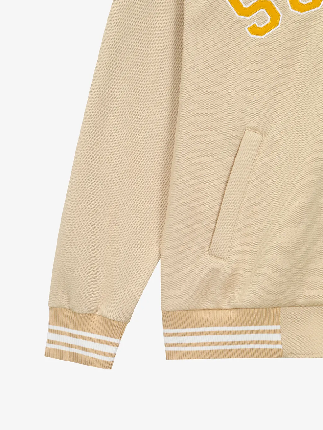 VARSITY ARCH LOGO JERSEY VARSITY JACKET