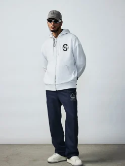 VARSITY ARCH LOGO ZIP UP HOODIE