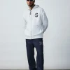 VARSITY ARCH LOGO ZIP UP HOODIE