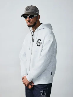 VARSITY ARCH LOGO ZIP UP HOODIE