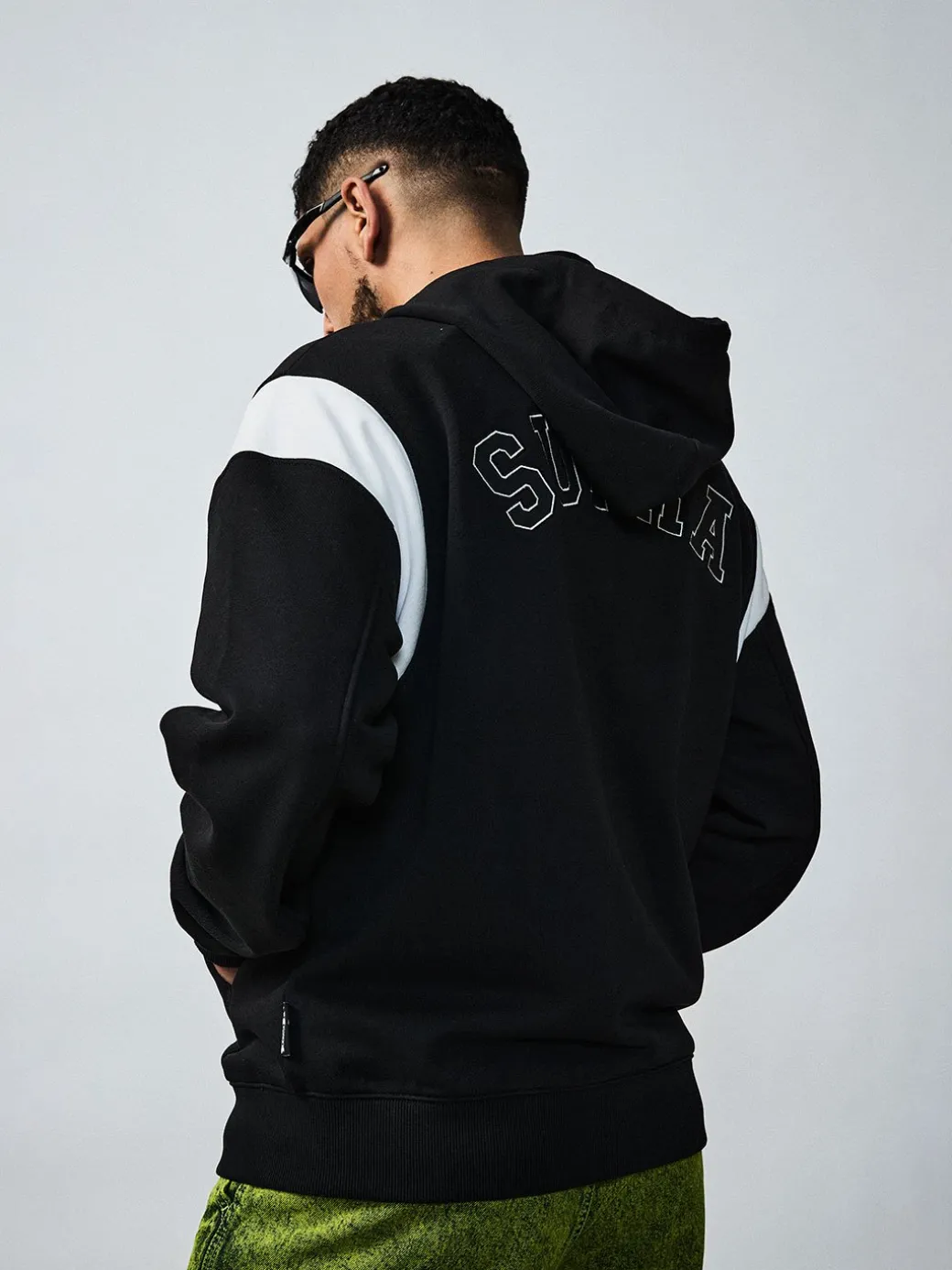 VARSITY ARCH LOGO ZIP UP HOODIE
