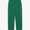 VARSITY BIG LETTERING SEMI WIDE PANTS