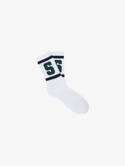 VARSITY DOUBLE STRIPE LOGO SOCKS