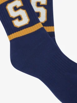 VARSITY DOUBLE STRIPE LOGO SOCKS