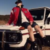 VARSITY SHOULDER BLOCK NYLON VARSITY JACKET