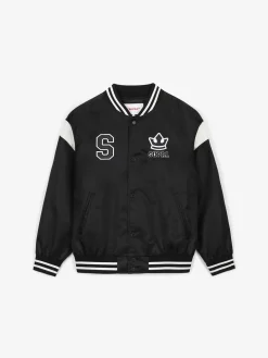 VARSITY SHOULDER BLOCK NYLON VARSITY JACKET