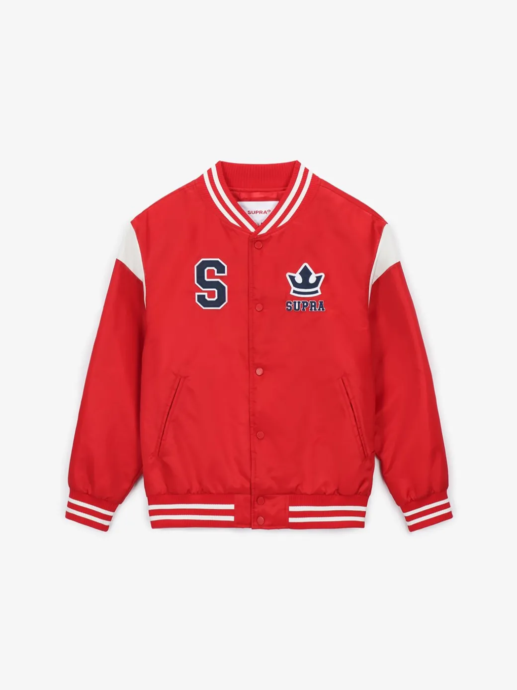 VARSITY SHOULDER BLOCK NYLON VARSITY JACKET