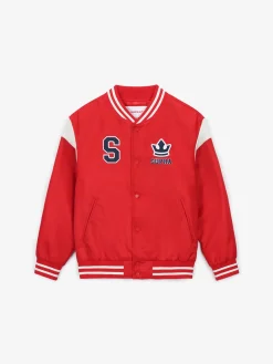 VARSITY SHOULDER BLOCK NYLON VARSITY JACKET