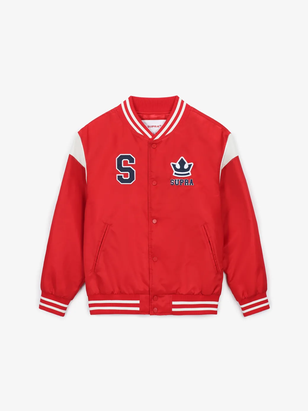 VARSITY SHOULDER BLOCK NYLON VARSITY JACKET